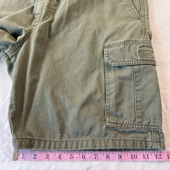 Union Bay Vintage Green Cargo Shorts DrawString Waist Men's size XL - Picture 7 of 9